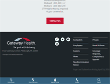 Tablet Screenshot of gatewayhealthplan.com